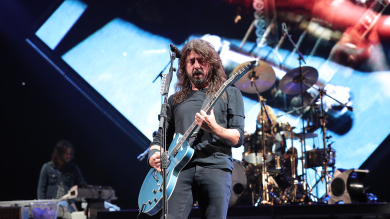 dave grohl blue guitar