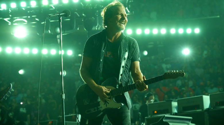 eddie vedder performing on stage