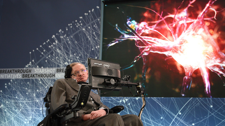 Stephen Hawking on stage