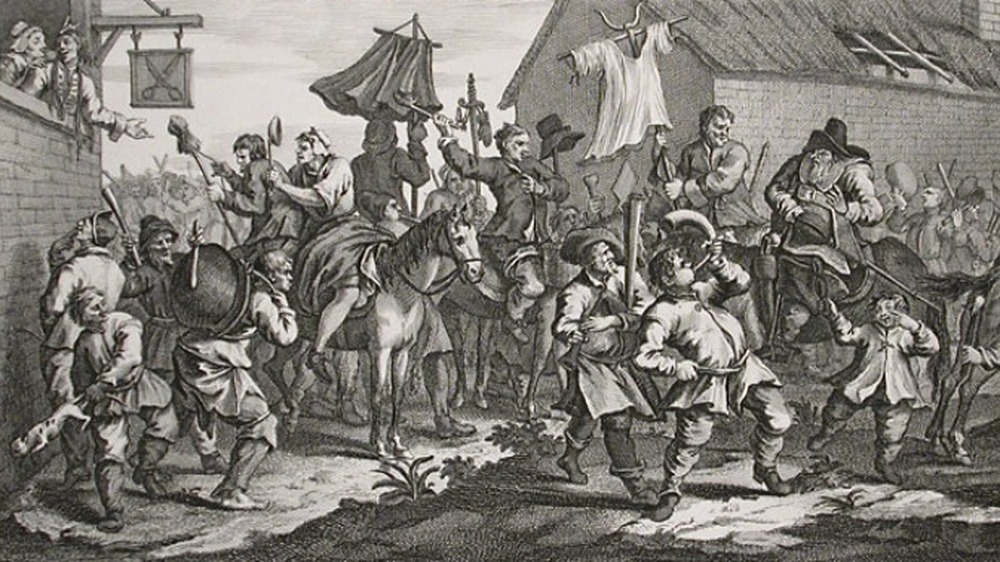 Hudibras Encounters the Skimmington, charivari