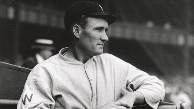 Walter Johnson looking serious