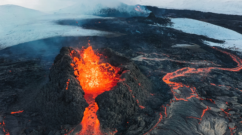 Icelandic volcano eruption