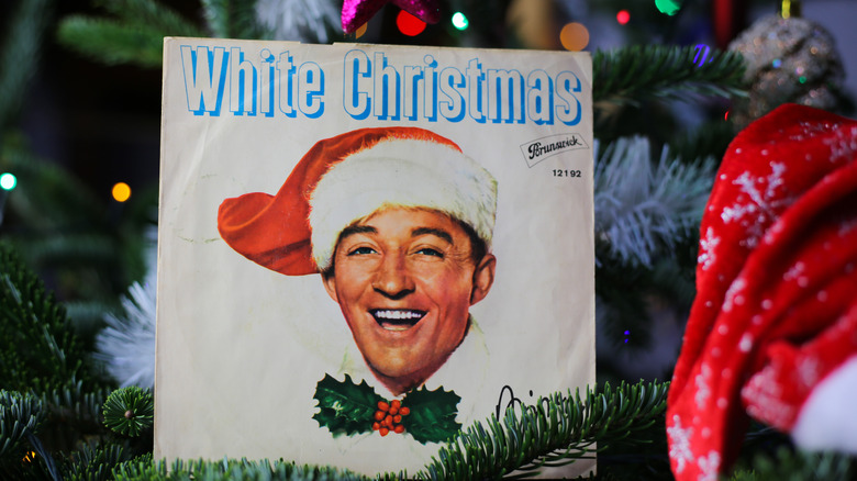 White Christmas record on Christmas tree