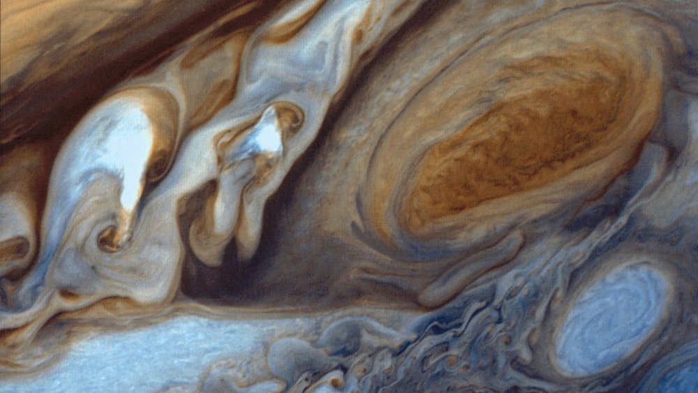 Jupiter's surface captured by the Voyager 1 spacecraft in 1979