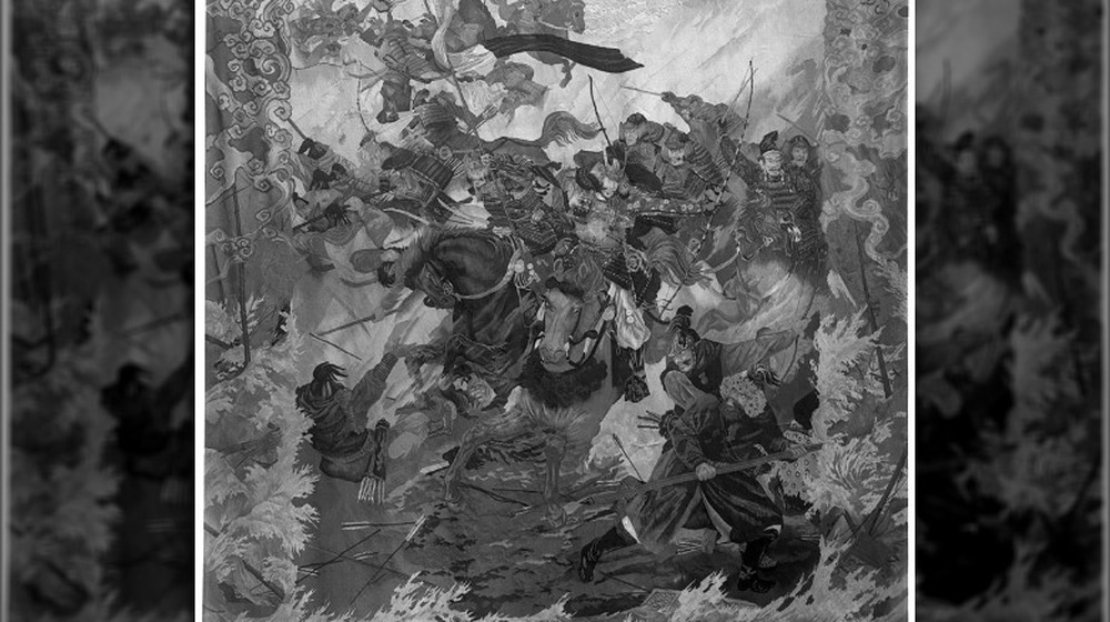 painting of failed mongol invasion of japan