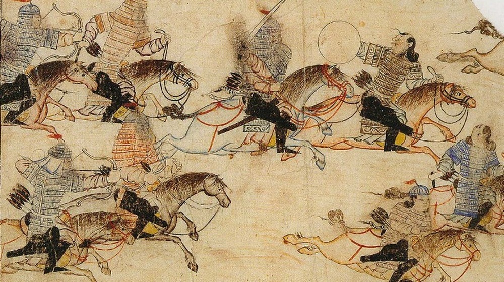 mongol army on horses
