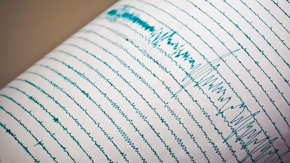 Seismographic record of an earthquake