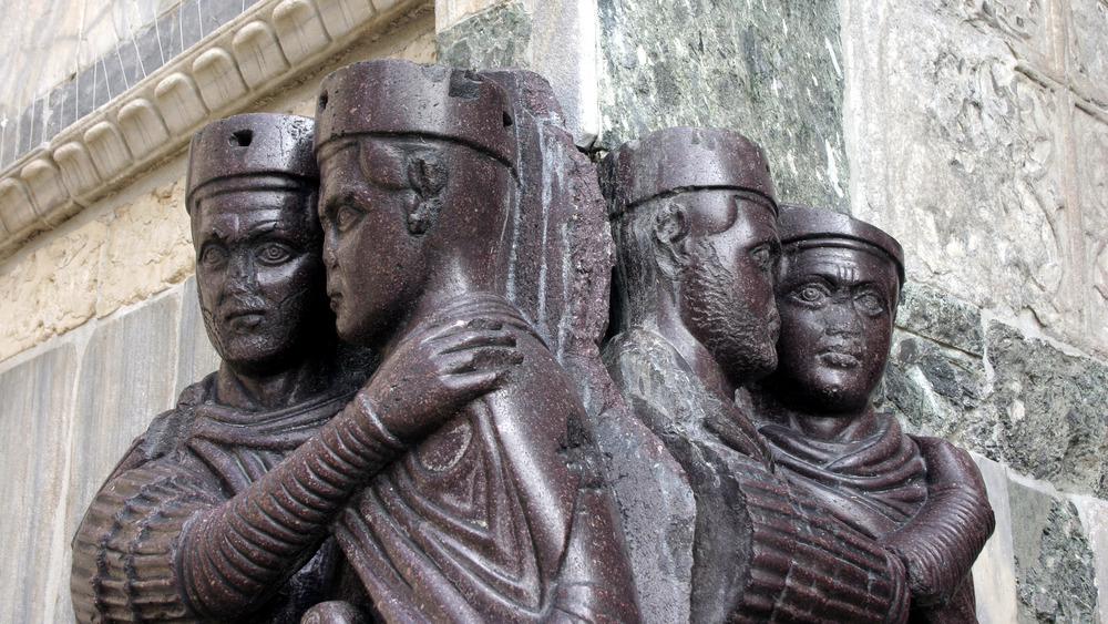 Statue of the tetrachs, four rulers as established by emperor Diocletian