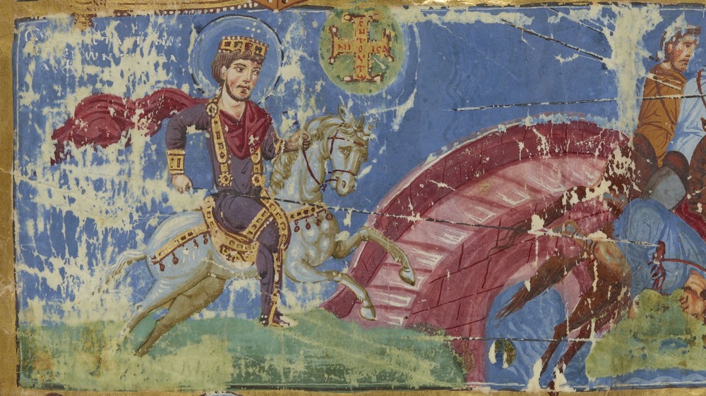  Constantine's vision and the Battle of the Milvian Bridge in a 9th century Byzantine manuscript