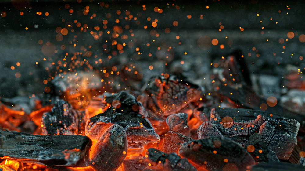 Burning coals