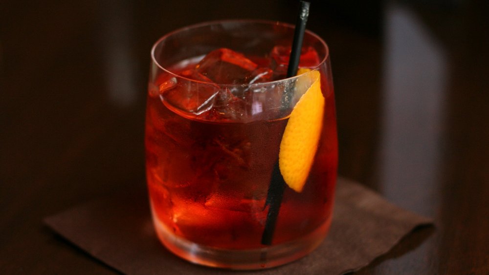 A Negroni at a bar in Vancouver