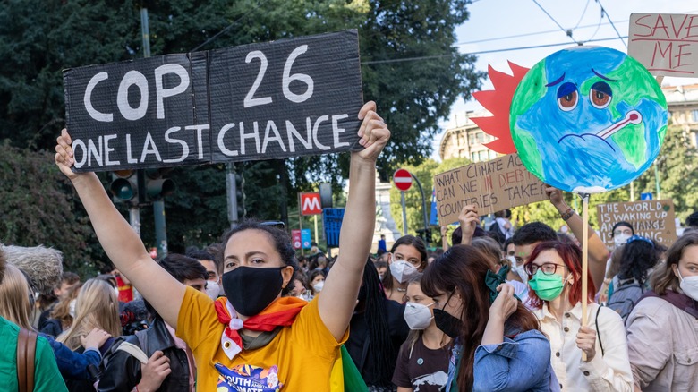 Climate change protest