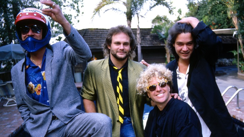 Van Halen posing for picture