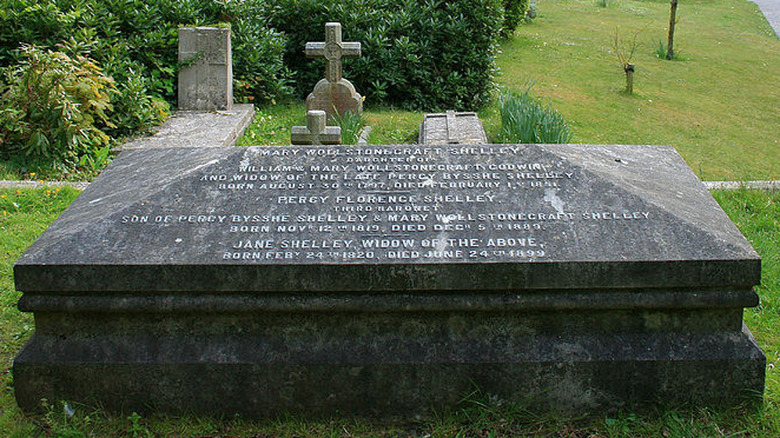 Mary Shelley's grave in Bournemouth
