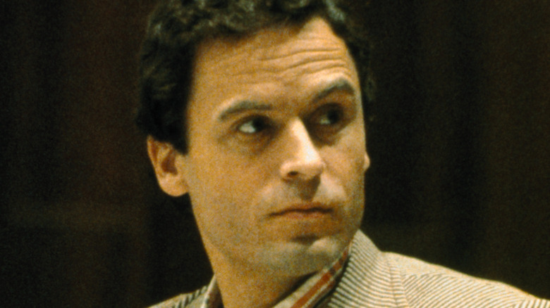 Ted Bundy looks left