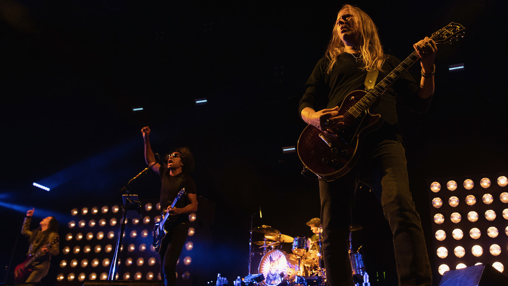 Alice in Chains performs on stage with William DuVall