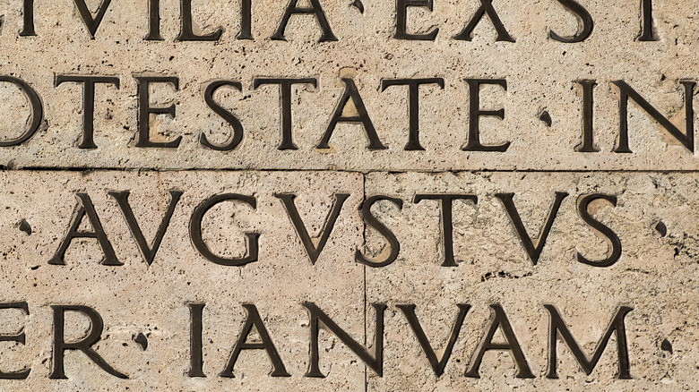 Inscription in Latin