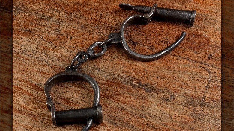 handcuffs on table