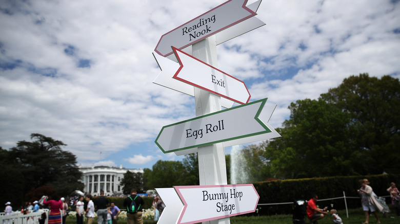White House Easter Egg Roll signs