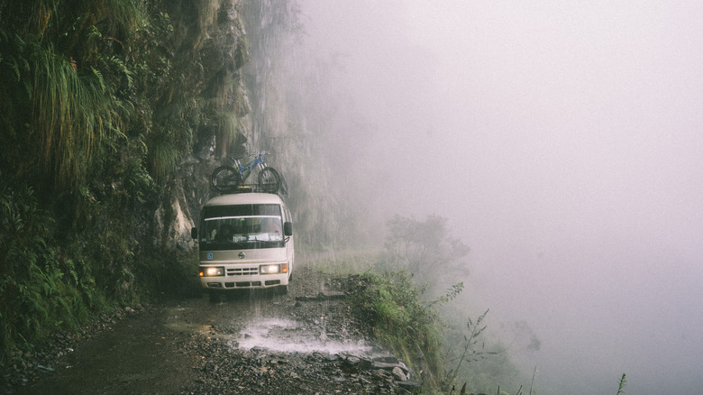 Yungas Road in the clouds