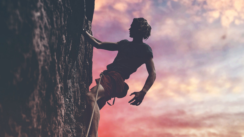 A rock climber