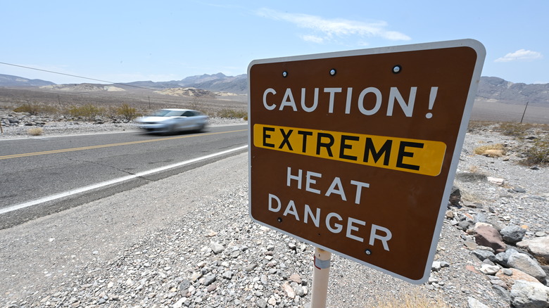 Death Valley warning sign