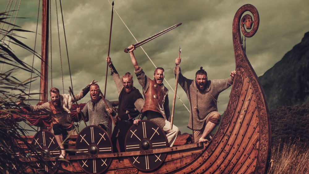 Vikings on a boat