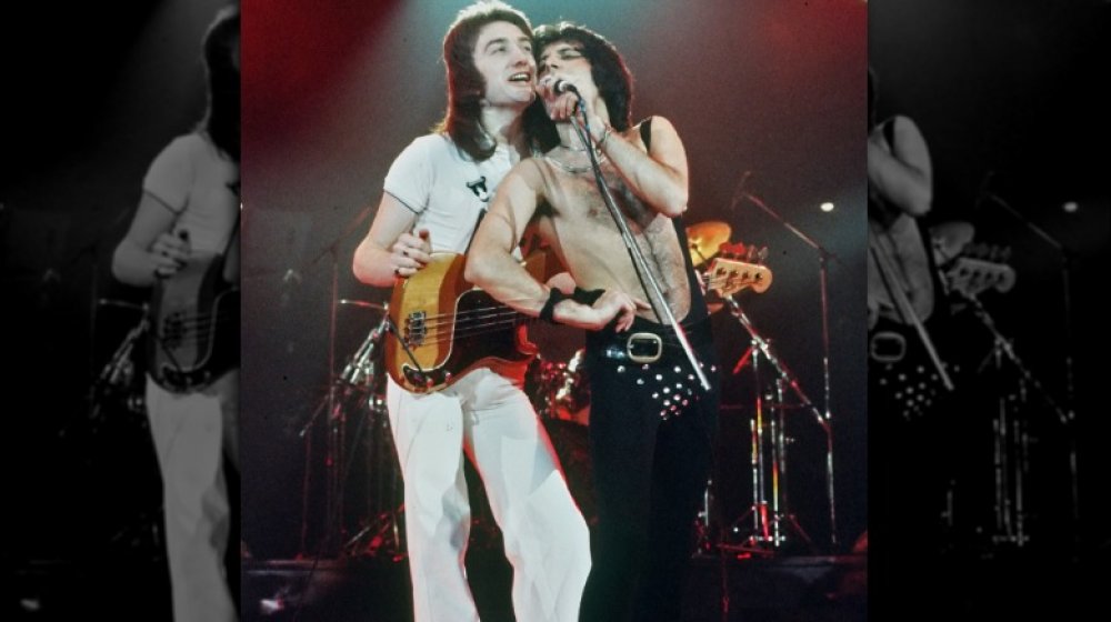 John Deacon and Freddie Mercury of Queen