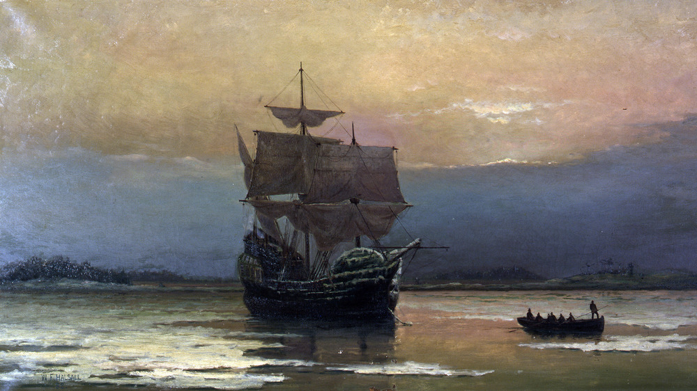 Mayflower in Plymouth Harbor, 1882