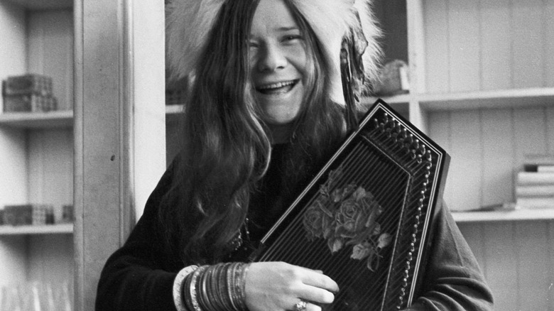 Janis Joplin playing instrument