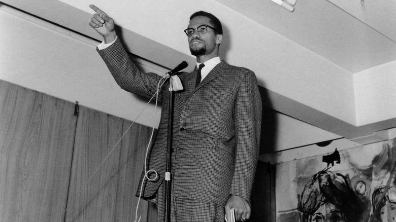 Malcolm X speaking