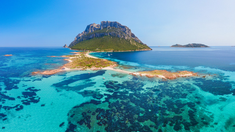 Sardinian coast and surrounding ocean