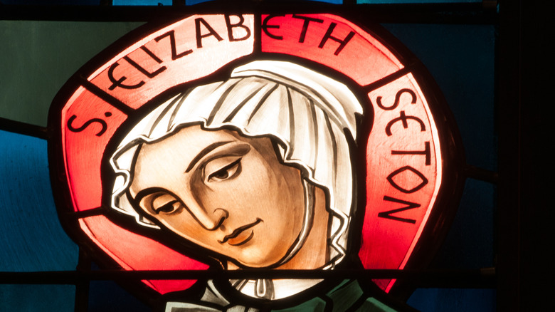 Stained glass, St. Elizabeth Ann Seton