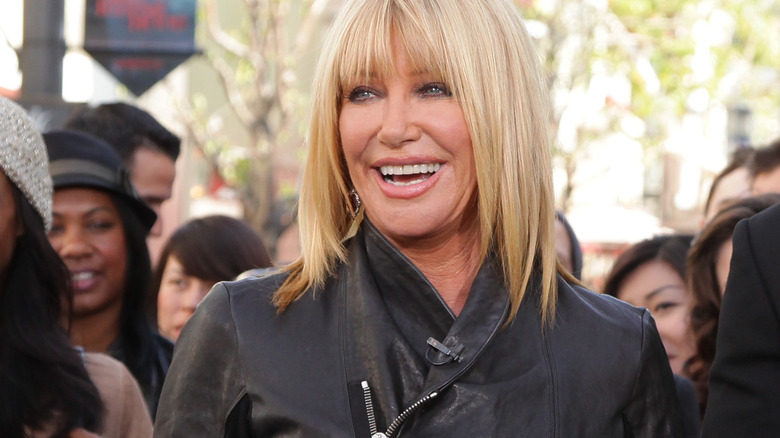 Suzanne Somers smiling outdoors