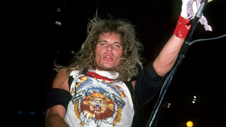 david lee roth onstage looking worn out in 1982