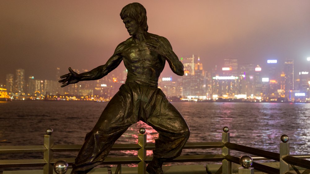 Bruce Lee memorial statue in Hong Kong
