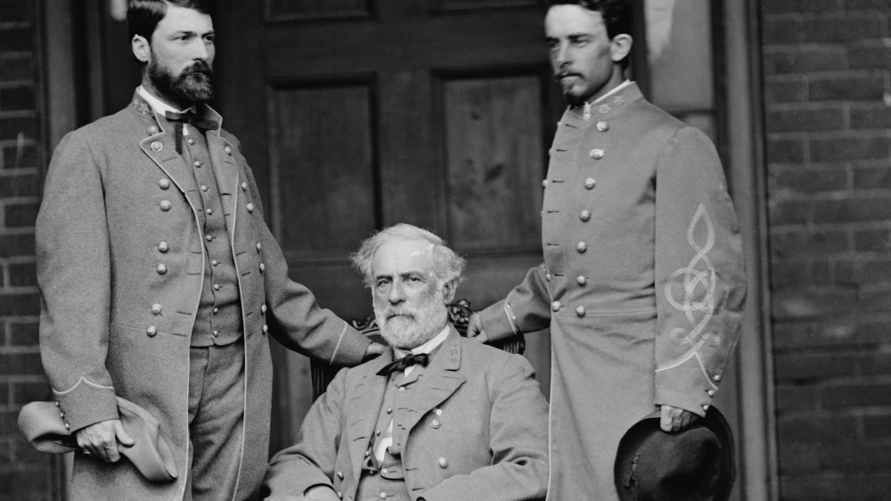 General Robert E. Lee and some of his men.