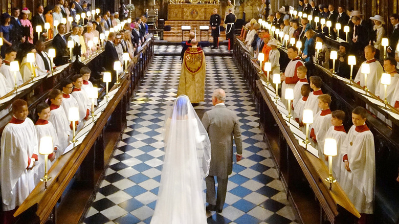 Prince Charles walks Meghan Markle down church aisle