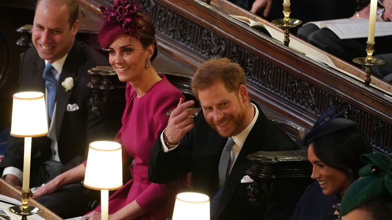 william harry kate and meghan eugenie's wedding