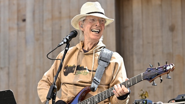 Phil Lesh guitar hat performing onstage