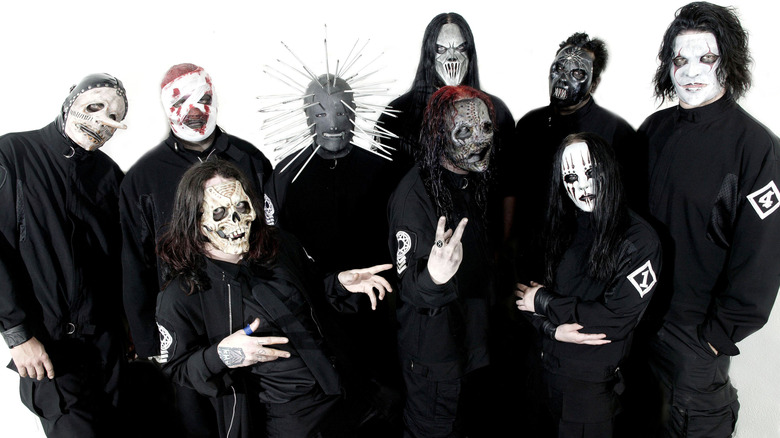 Slipknot posing for a publicity photo