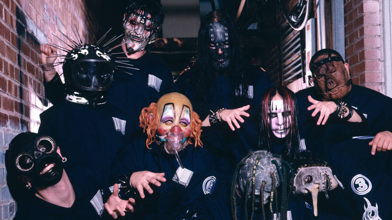 Slipknot posing for a publicity photo