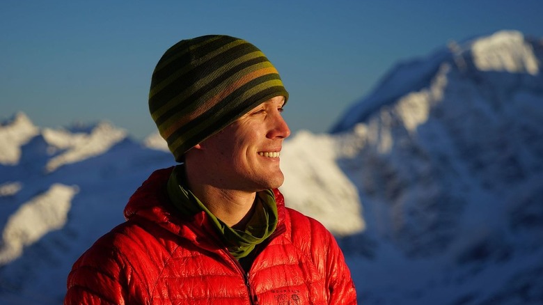 Colin O'Brady in the snowy mountains