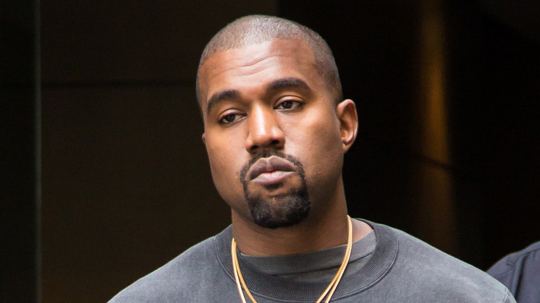 Kanye West looking sad