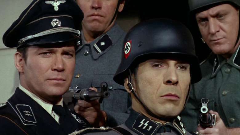 A shot of Kirk and Spock in Nazi uniforms from "Patterns of Force"