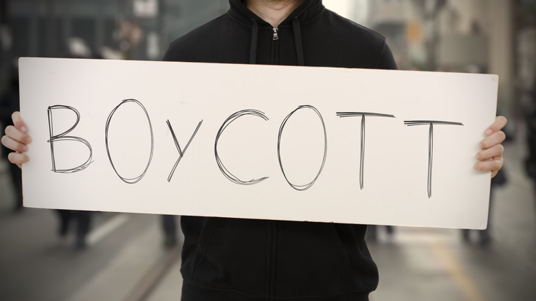 Boycott placard