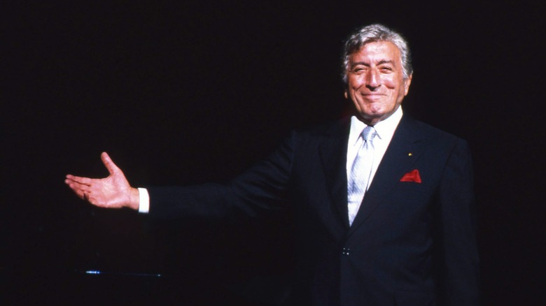 Tony Bennett smiling on stage