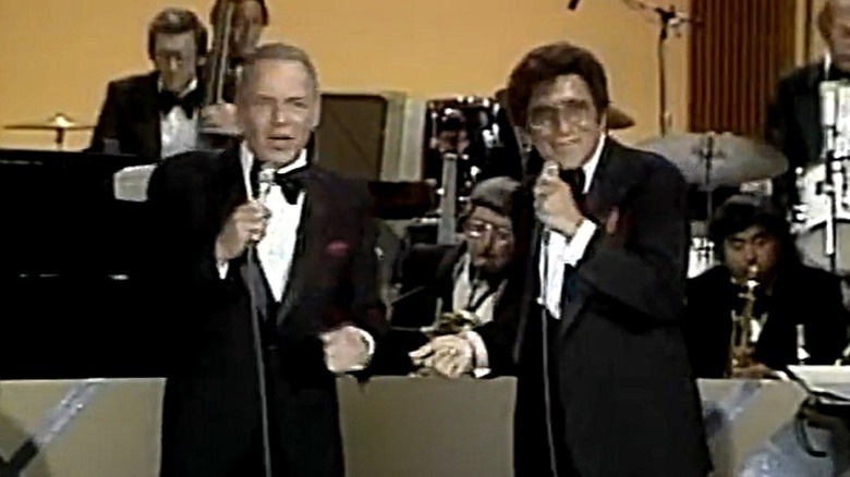 Frank Sinatra and Tony Bennett singing