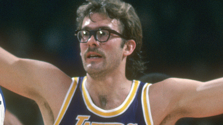 Kurt Rambis playing for the Los Angeles Lakers