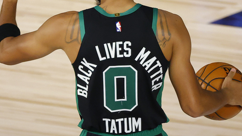 Jayson Tatum Black Lives Matter jersey